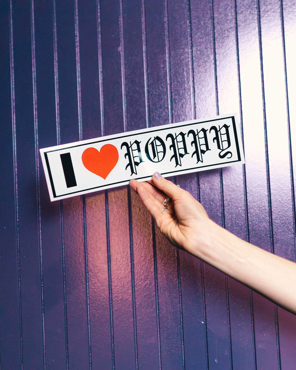I ❤️ Poppy Bumper Sticker